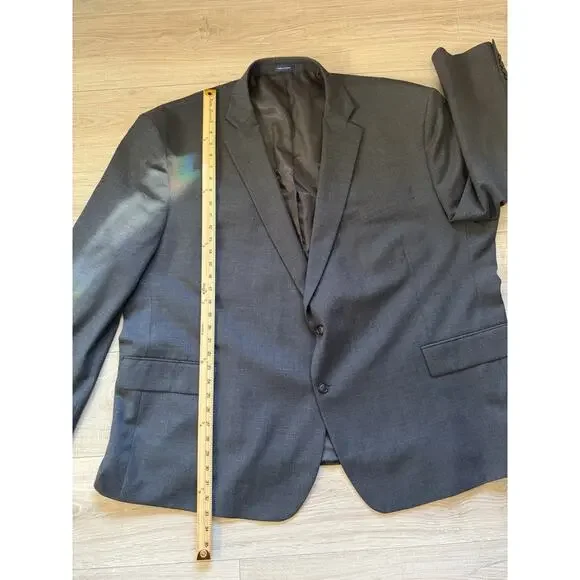 Stafford 60R Gray All Season Blazer Jacket Sport Suit Coat Wool Travel Big Tall - Picture 10 of 11